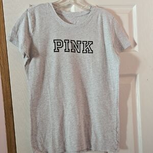 PINK Victoria's Secret Light Gray Tee
